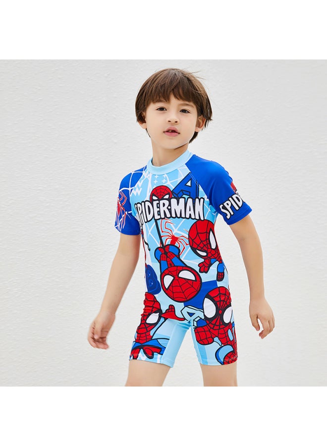 Children's Swimsuit Split Boys' 2023 Long-sleeved Sunscreen Suit Baby Quick-drying Boys' Swimsuit-Color:745 (split)- - Image 4